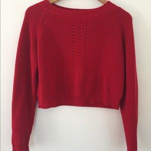cherry red sweater